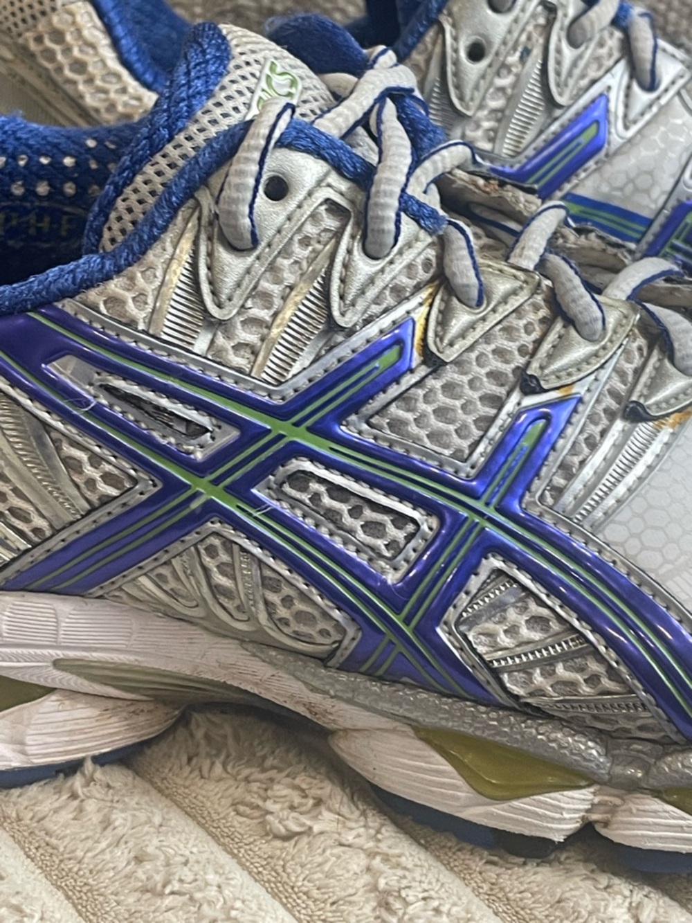 ASICS GEL-NIMBUS Silver Blue Women Size 9.5 Running Shoes - Picture 3 of 8